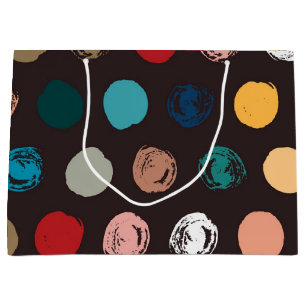 Polka dot pattern large gift bag