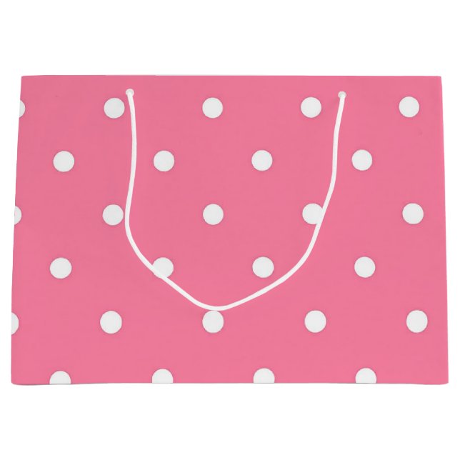 Polka dot pattern large gift bag (Front)
