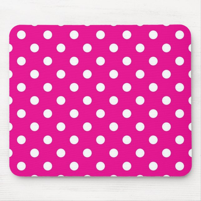 Polka dot pattern mouse mat (Front)