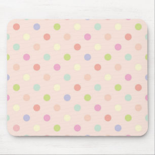 Polka dot pattern mouse mat