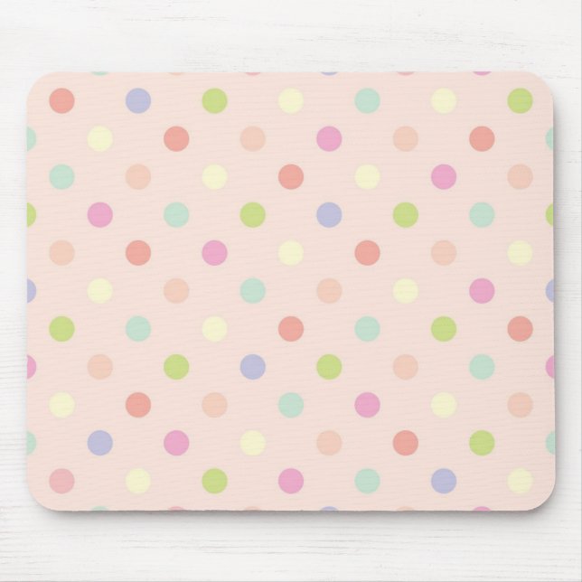 Polka dot pattern mouse mat (Front)