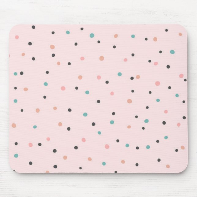 Polka dot pattern mouse mat (Front)