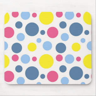 Polka dot pattern mouse mat
