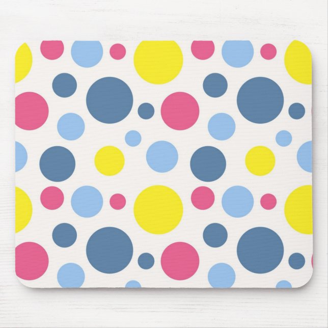 Polka dot pattern mouse mat (Front)