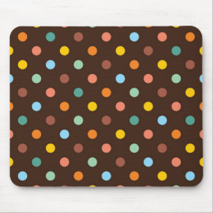 Polka dot pattern mouse mat