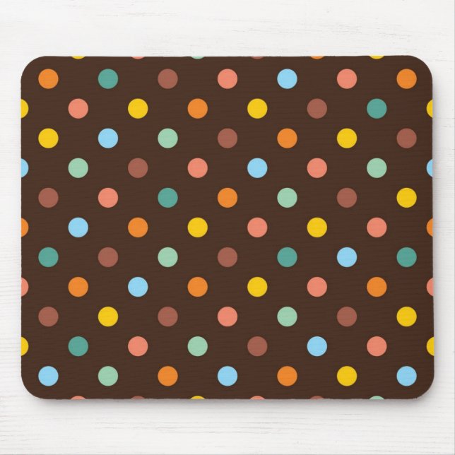 Polka dot pattern mouse mat (Front)