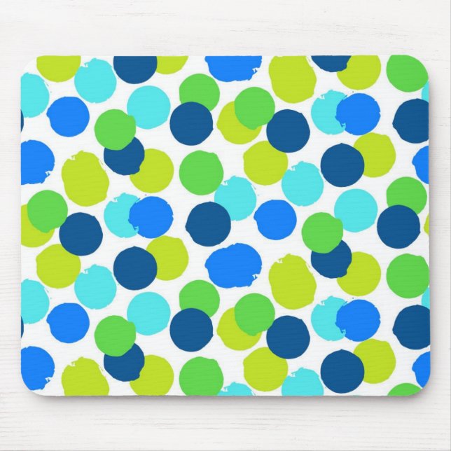 Polka dot pattern mouse mat (Front)