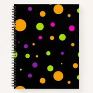Polka dot pattern notebook