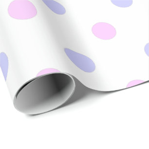 Polka Dot Pattern - Pale Pink and Pale Purple Wrapping Paper