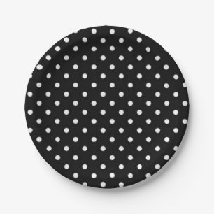 Polka dot pattern paper plate