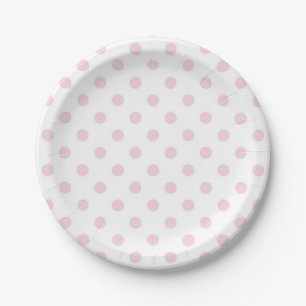Polka dot pattern paper plate