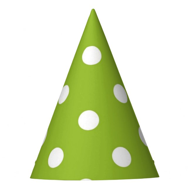 Polka dot pattern party hat (Front)