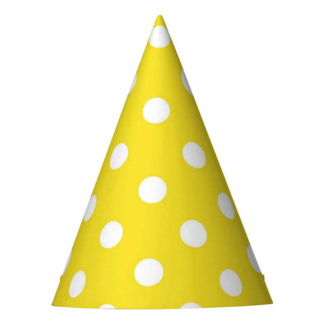 Polka dot pattern party hat (Front)