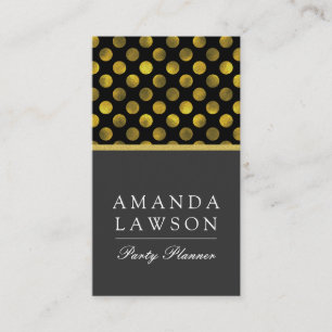 Polka Dot Pattern Party Planner Appointment Card