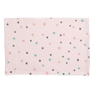 Polka dot pattern pillowcase