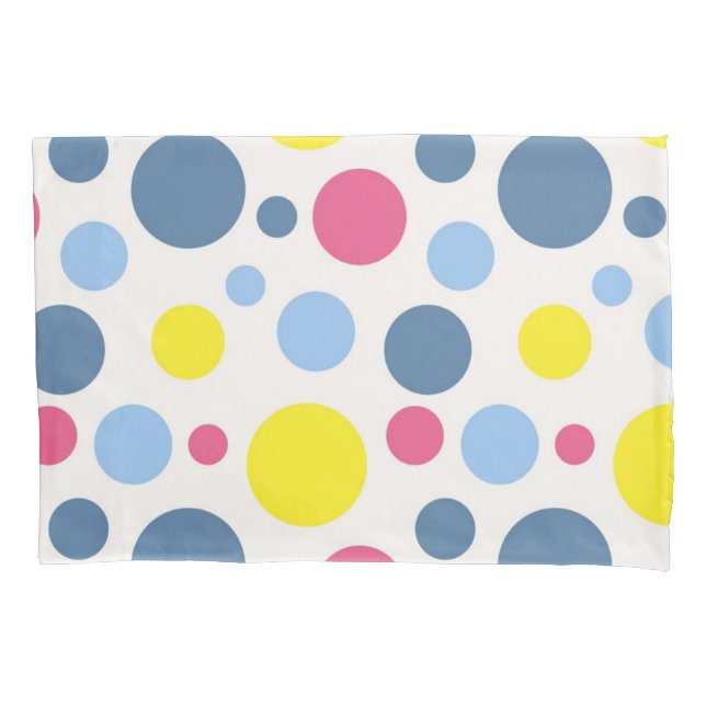 Polka dot pattern pillowcase (Front)