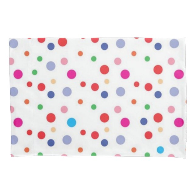 Polka dot pattern pillowcase (Front)