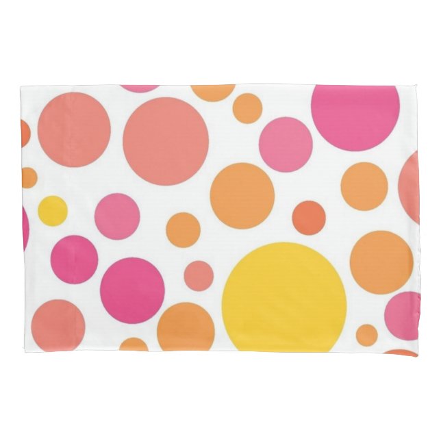 Polka dot pattern pillowcase (Front)