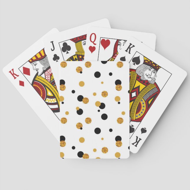Polka dot pattern playing cards (Back)