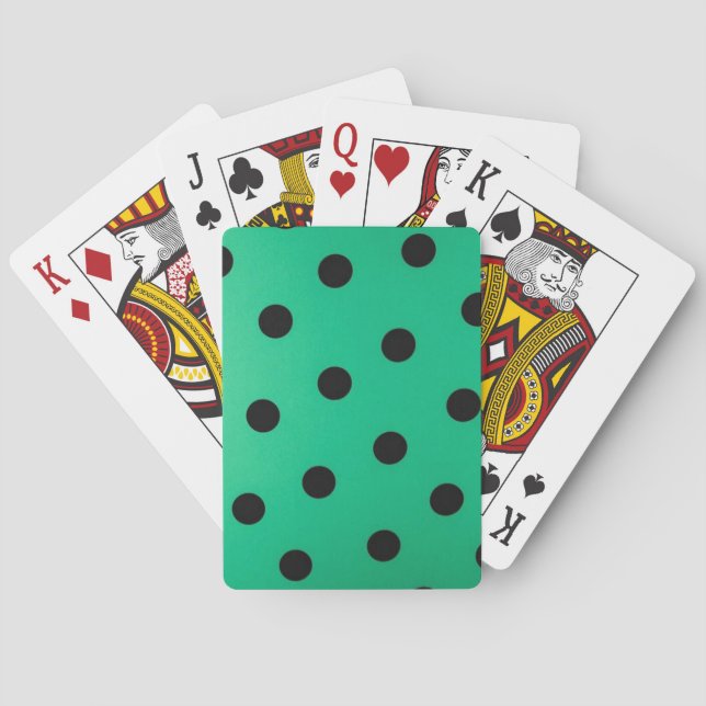 Polka dot pattern playing cards (Back)