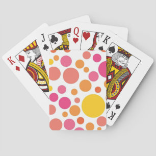 Polka dot pattern playing cards