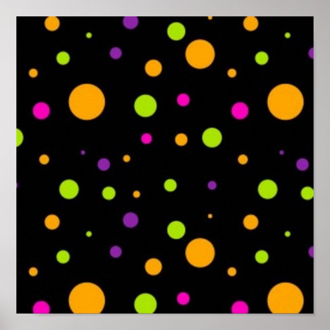 Polka dot pattern poster (Front)