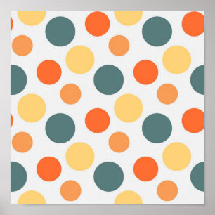 Polka dot pattern poster