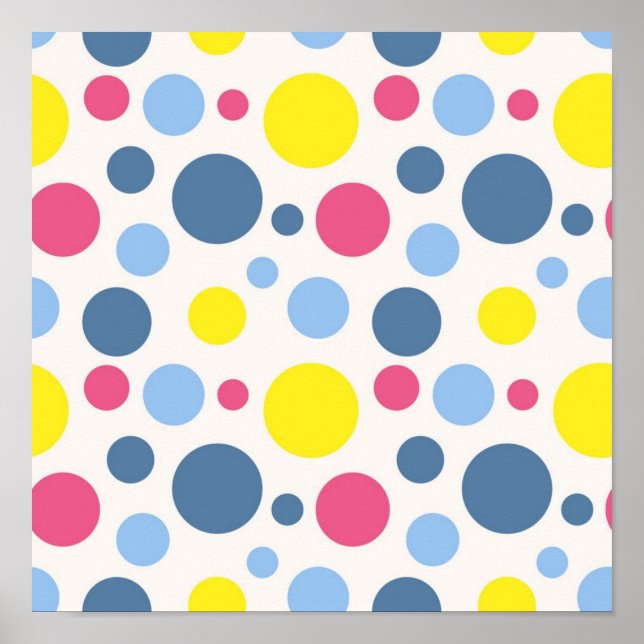 Polka dot pattern poster (Front)