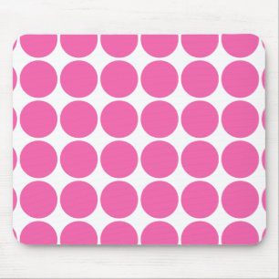 Polka Dot Pattern Print Design Hot Pink Polka Dots Mouse Mat