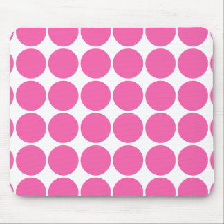 Polka Dot Pattern Print Design Hot Pink Polka Dots Mouse Mat