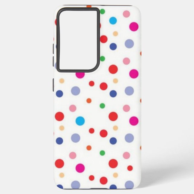 Polka dot pattern samsung galaxy s21 ultra case (Back)