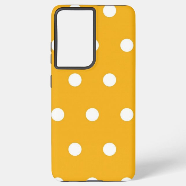 Polka dot pattern samsung galaxy s21 ultra case (Back)