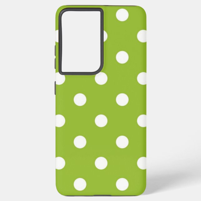 Polka dot pattern samsung galaxy s21 ultra case (Back)