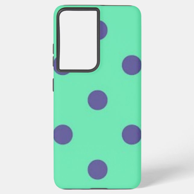Polka dot pattern samsung galaxy s21 ultra case (Back)