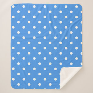 Polka dot pattern sherpa blanket