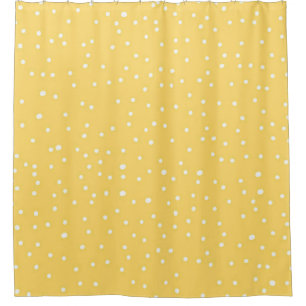 Polka dot pattern shower curtain