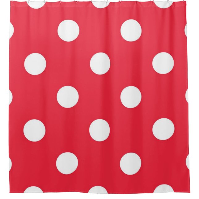 Polka dot pattern shower curtain (Front)