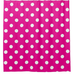Polka dot pattern shower curtain