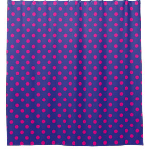 Polka dot pattern shower curtain