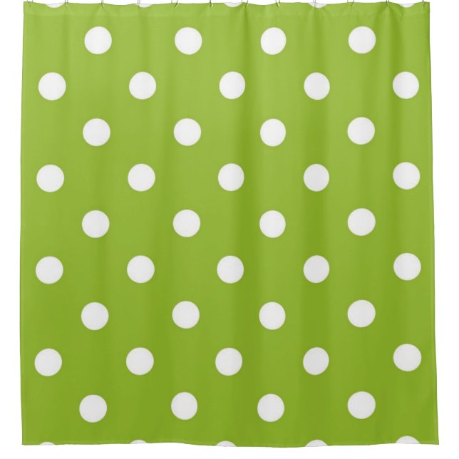 Polka dot pattern shower curtain (Front)