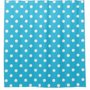 Polka dot pattern shower curtain