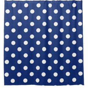Polka dot pattern shower curtain