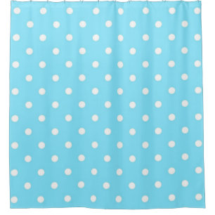 Polka dot pattern shower curtain