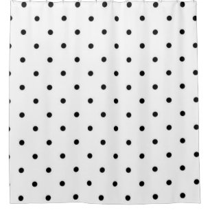 Polka dot pattern shower curtain