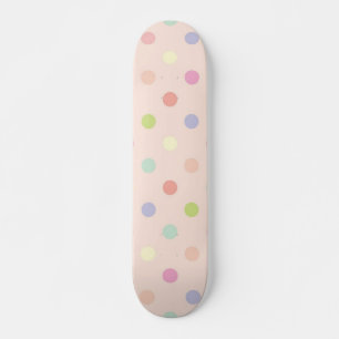 Polka dot pattern skateboard