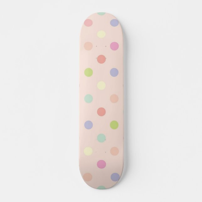 Polka dot pattern skateboard (Front)