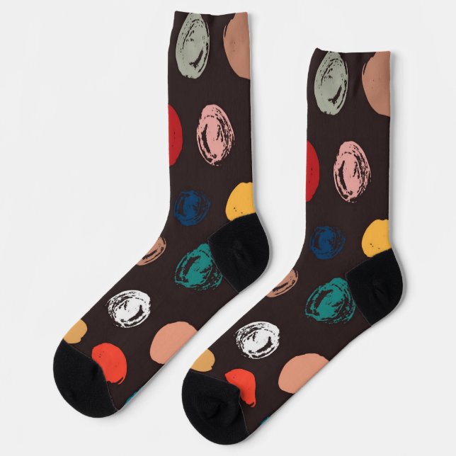 Polka dot pattern socks (Left)