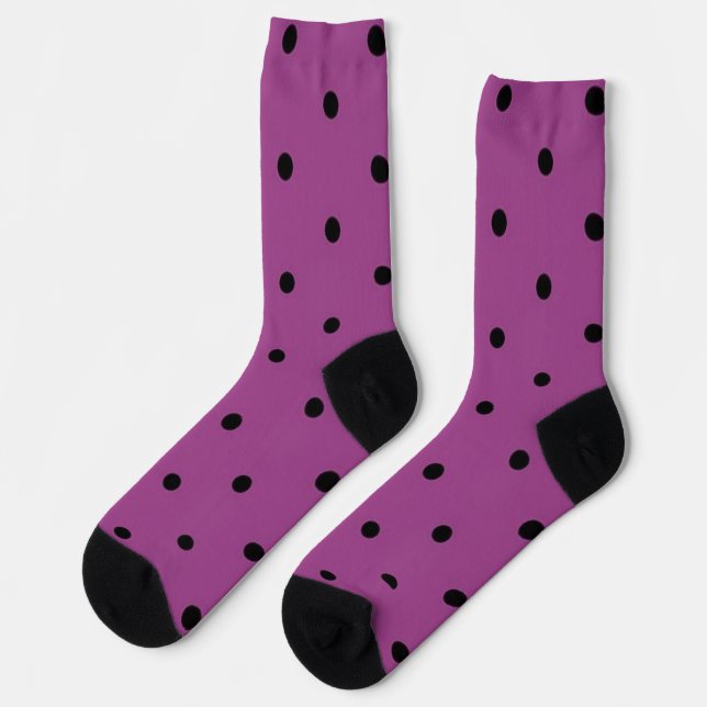 Polka dot pattern socks (Left)