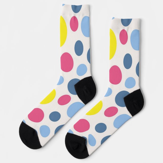 Polka dot pattern socks (Left)