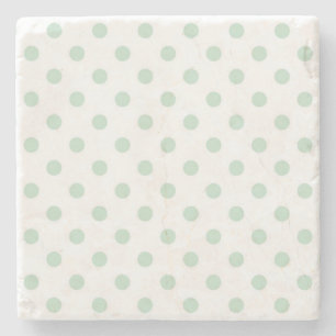 Polka dot pattern stone coaster